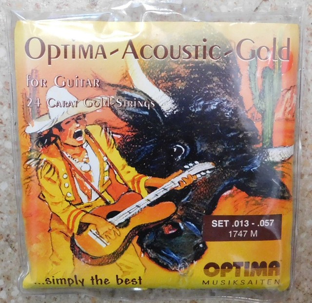 Optima 24k Gold Plated Acoustic Guitar Strings 1357 for sale online eBay