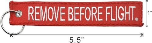 AIXEPA 3X Remove before Flight rot/weiß Schlüsselanhänger 5,5" x 1" (3er Pack) - Bild 2 von 2