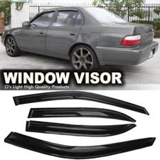 Fits 1993-1997 Toyota Corolla Side Window Visor Vent Shade Rain Guards Deflector