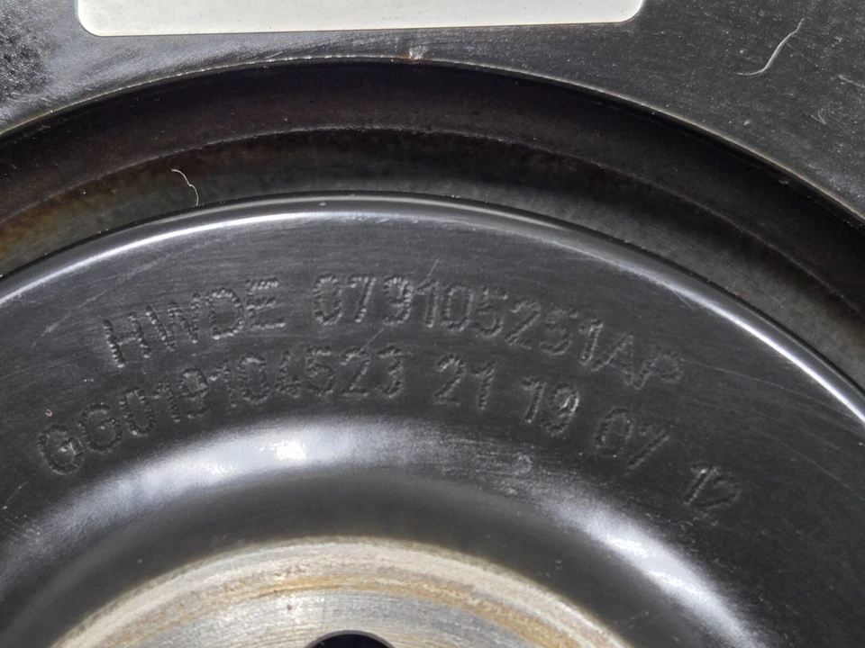 2013-2018 AUDI S6 4.0L V8 ENGINE CRANKSHAFT PULLEY VIBRATION DAMPER OEM - Image 3 of 4