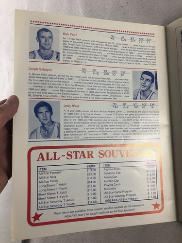 1984 NBA All-Star Saturday Program, 1st Slam Dunk Contest, Old-Timers Game - Picture 15 of 16