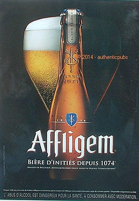 2014 FRENCH AD BEER BREW BELGIUM BLONDE ADVERTISEMENT AFFLICTIVE