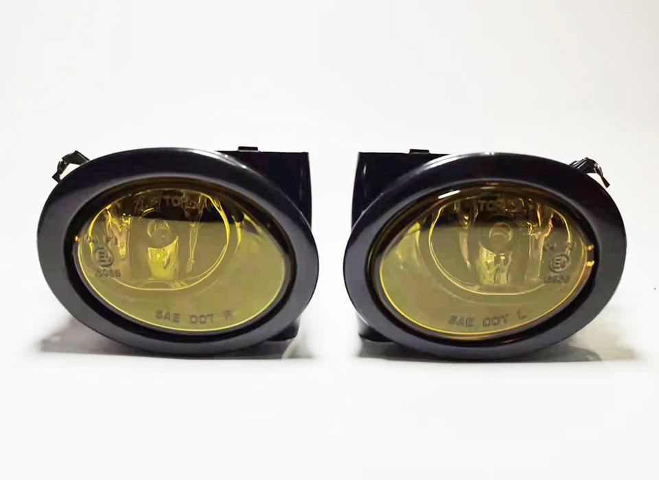 For BMW E46 M3 01-06 M-Tech Front Bumper Fog Lights w/Bulbs Amber Clear Cover - Imagem 3 de 4