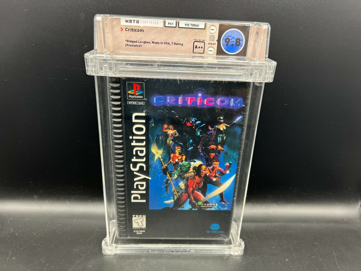 Criticom Long Box PS1 WATA 9.8 A++ FACTORY SEALED PRISTINE HIGHEST