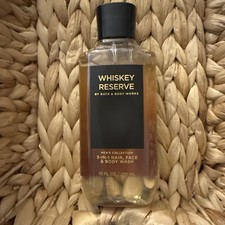 BATH AND BODY WORKS WHISKEY RESERVE MEN'S HAIR FACE BODY WASH 10 OZ 1-PK