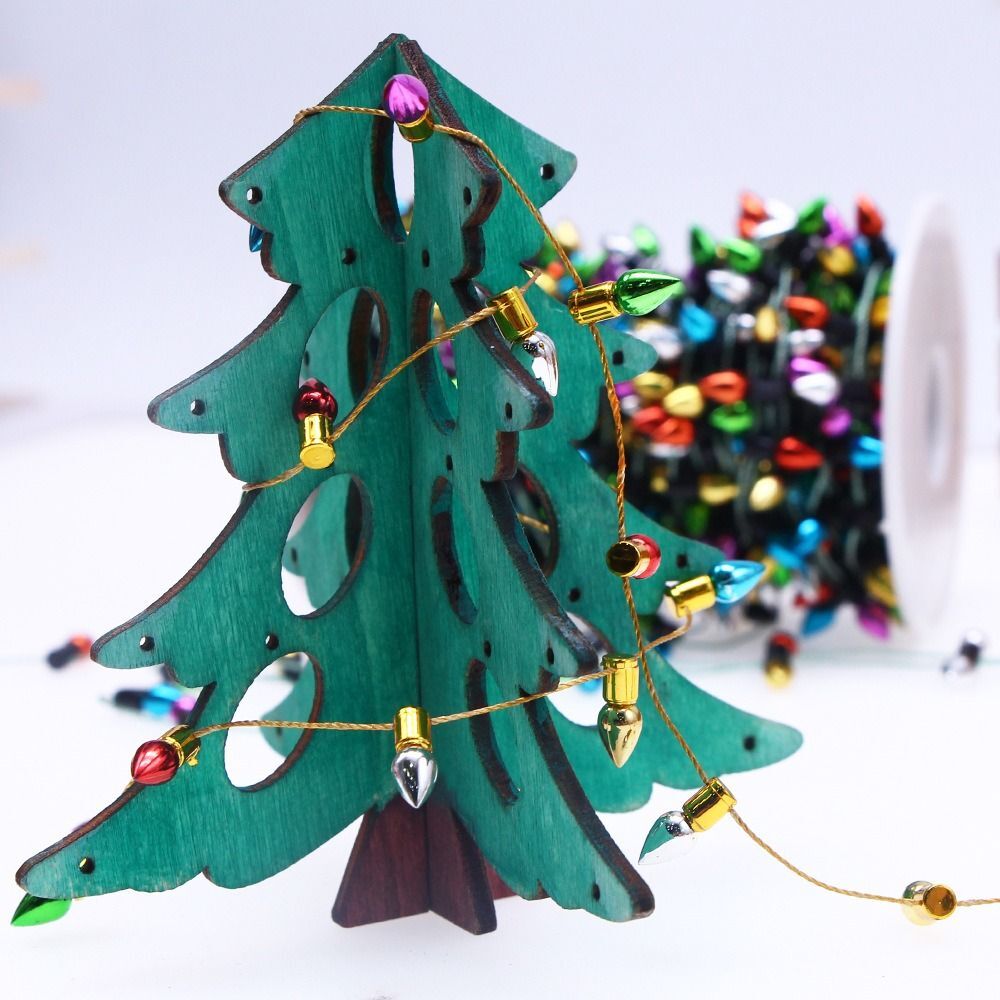 Colorful Christmas Light Bulb Beads 5 Meters Xmas Tree Ornaments eBay