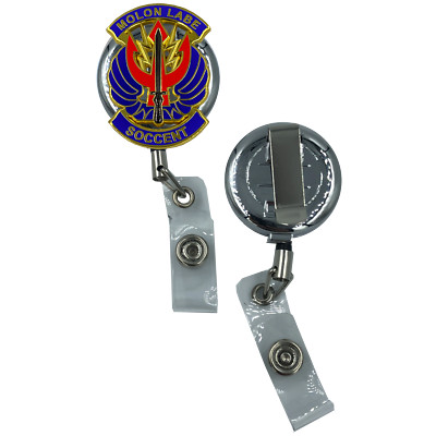 EL1-012 SOCCENT Retractable ID reel metal ID card holder Special Operations Comm
