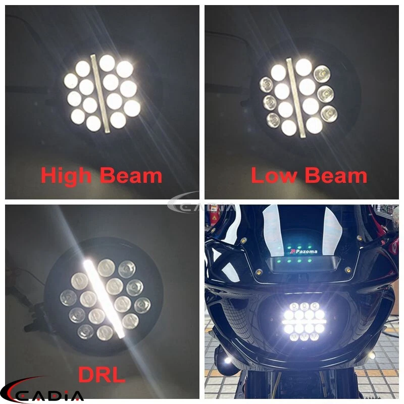 5-3/4" 5.75" LED Headlight DRL For Harley Softail Low Rider ST FXLRST 2022-2025 - Image 3 of 4