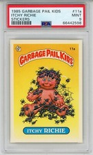 1985 Topps OS1 Garbage Pail Kids Series 1 ITCHY RICHIE 11a Matte Card PSA 9
