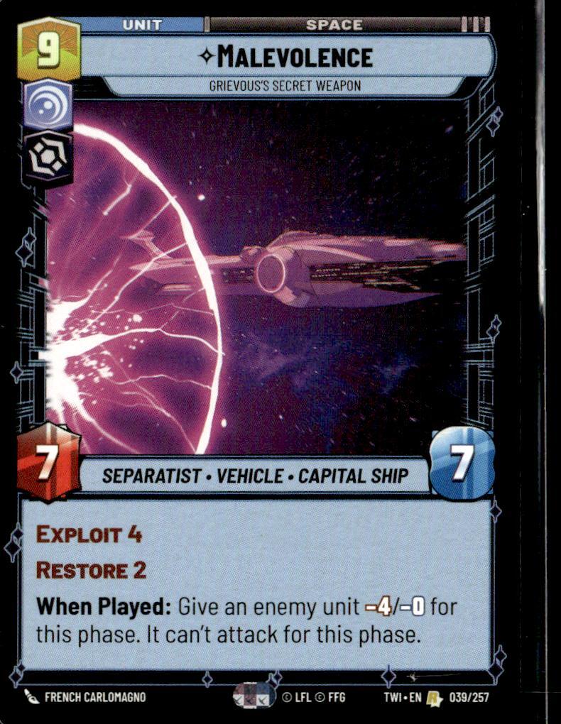 Star Wars Twilight of the Republic Malevolence JW