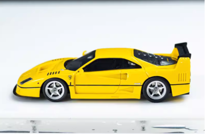 DMH 1/64 Resin car model Ferrari F40 GTE Supercar Yellow 1995 | eBay
