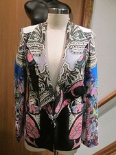 Etro Black Paisley Jacket Size 42