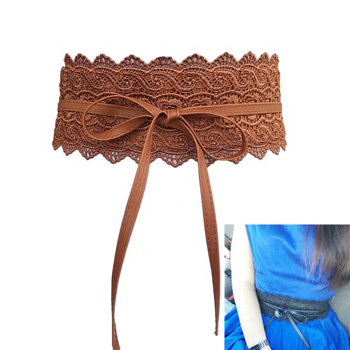 Cintura donna pizzo vita morbida larga cinch corsetto cintura abiti accessori - Foto 51 di 53