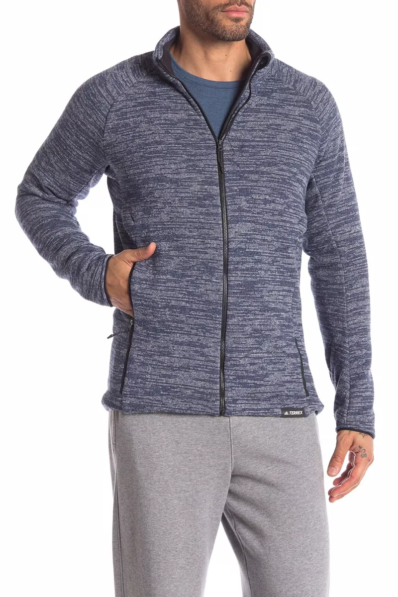 Adidas knit fleece clearance jacket
