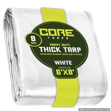 Core Tarps Heavy Duty 8 Mil Tarp Cover Waterproof UV Resistant Rip and Tear