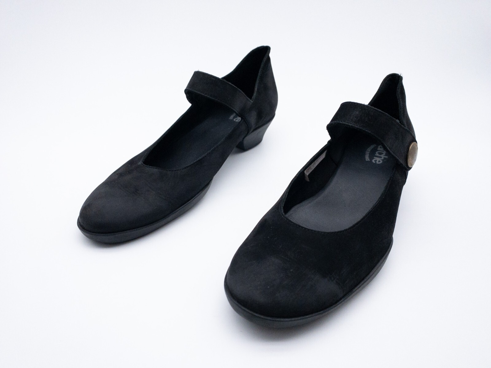 Arche Mujer Zapatos de Tacón Alto Bajo Piel Negro Talla 41,5 Eu Tipo 17346-98