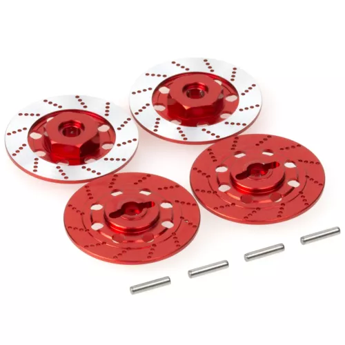 Pinza de disco de freno de llanta hexagonal roja de 12 mm 4 piezas para 1/10 RC Drift Touring Car EE. UU. - Imagen 4 de 9