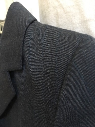 Childs On Course Show Coat Wool French Blue Herringbone Stripe 10 NWT - Picture 2 of 9