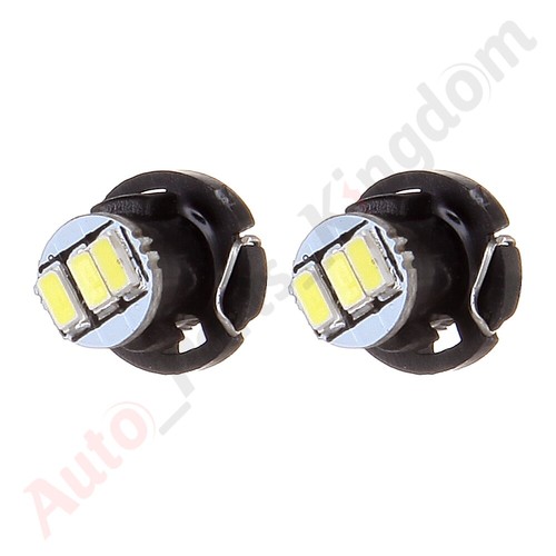 10X WHITE T4/T4.2 NEO WEDGE 3014 LED DASH A/C CLIMATE CONTROL LIGHT BULBS SWITCH - Picture 3 of 7