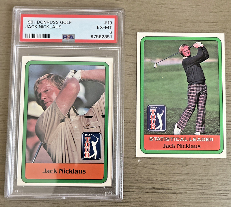 1981 Donruss #13 Jack Nicklaus Rookie Card - PSA 6 - PLUS Statistical Leader