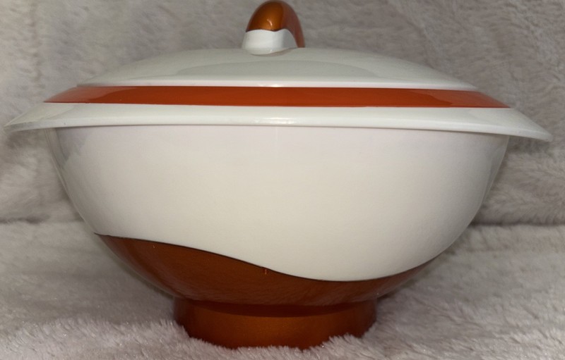 Vintage Tokyo Plast Thermo Insulated Bowl Stainless Steel Inside W/Lid