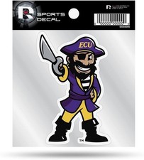 East Carolina University Pirates 4x4 Inch Die Cut Decal Sticker, Mascot Logo,...