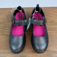 New Little Kids Stride Rite Wednesday Gray Sparkle Mary Jane Shoes Size 12 C NIB