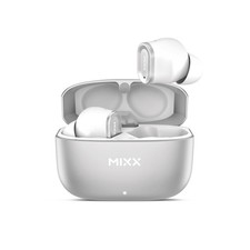 Image of Mixx Audio Streambuds Silver/White Earphones Custom 1 Wireless Bluetooth Earbuds