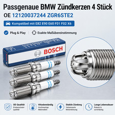 4x ZGR6STE2 12120037244 Z�ndkerzen f�r BMW E82 E90 E60 F01 X6 Z�ndkerzen