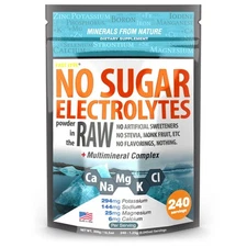 No Sugar Electrolytes Powder in The Raw | Mix in Coffee, Soup, Juice, Water, ...