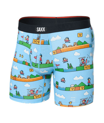 Saxx Underwear Vibe Xtra 1 Pack Soft Comfort Boxer Brief 6'' - Out of Bounds - Bl