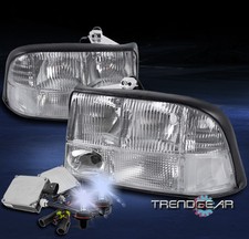 98-04 GMC SONOMA/01 JIMMY PICKUP TRUCK CRYSTAL HEADLIGHT LAMP CHROME +8K HID KIT