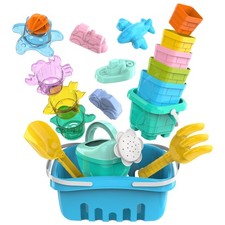 utoyz Splash  Sand Adventure Set   Beach Toys for Toddlers with 18 Pcs Stack...
