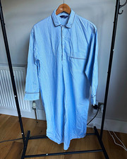 Bonsoir of London- Men's Classic Cotton Nightshirt- Findon Stripe - Size M
