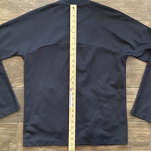 NN07 Brayden Full Zip Jacket Men S Navy Blue Mock Neck Pockets Minimalist Track image 7