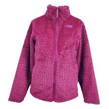 The North Face Big Girl Pink Full Zip Jacket Size XL-18 Full Lined Logo Pockets