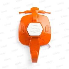 Suction cup hook scooter style white orange removable reusable easy installation