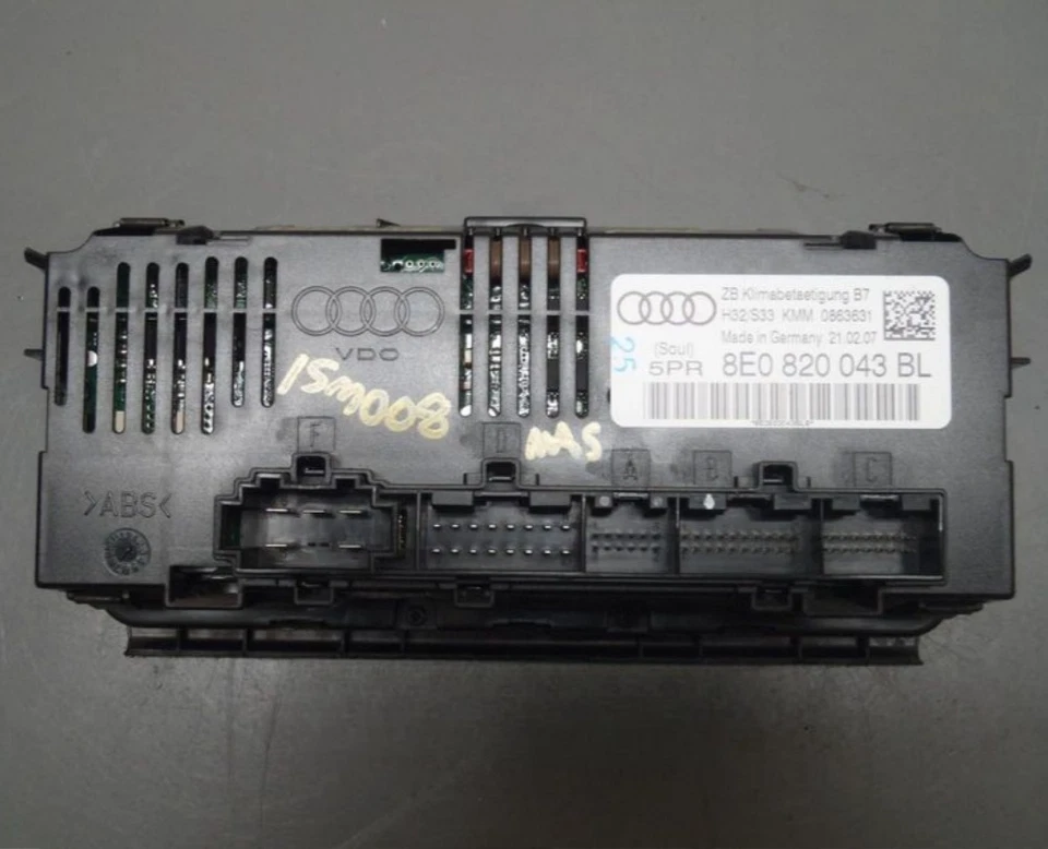 Audi A4 2005-2009 aire acondicionado calefacción control de temperatura sin asientos térmicos OEM Foto 2 de 4