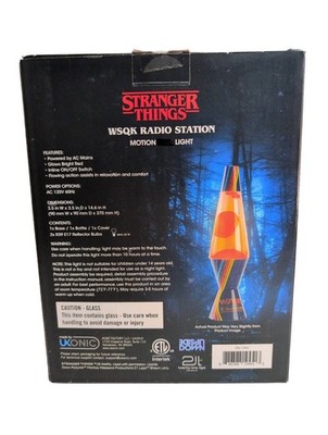 ストレンジャーシングス stranger things WSQKラバランプ箱入り Stranger Things Lava Lamp with Motion Light - WSQK Radio Station