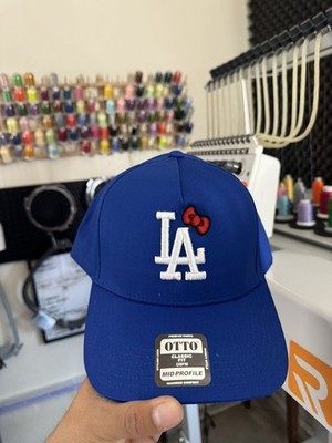 Hello Kitty LA  Dodgers Royal Blue Embroidered Hat Cap Rare custom