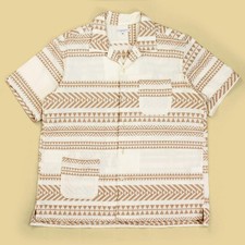 Engineered Garments Cream/Tan Geometric Dobby...