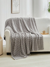1Pc Plush Fleece Blanket, Warm Bubble Fluffy Blanket, Air Conditioning Blanket,