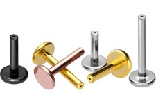 PIERCINGLINE  Piercing Stecker Titan Labret mit Push Fit ohne Kugel