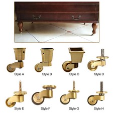 Swivel Caster for Furniture, Brass Wheel for Legs, Metal for Tables And Chairs
