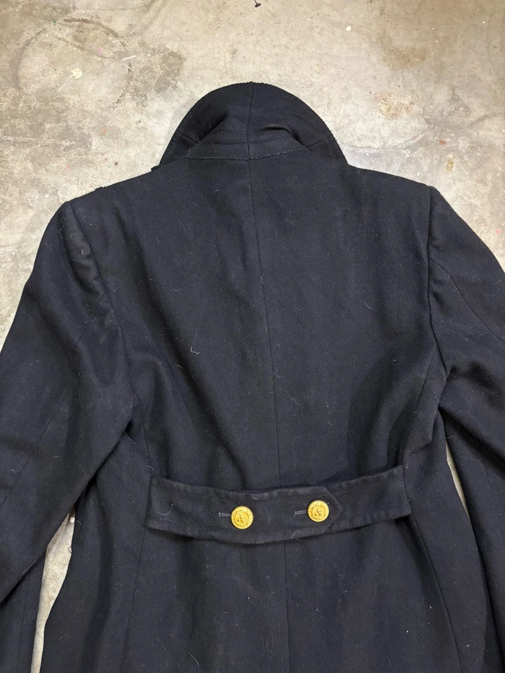 Vestido de Oficial Naval Pembroke Abrigo de Lana Botones Dorados EE. UU. 39R Melton De Colección Foto 4 de 4