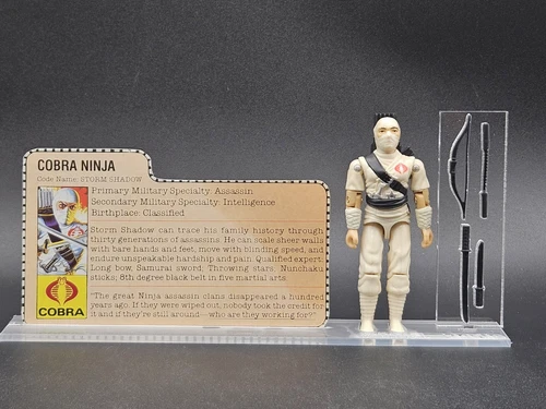G.I.Joe Vintage Storm Shadow Acrylic Base Set  Deluxe **NO Toy INCLUDED ***