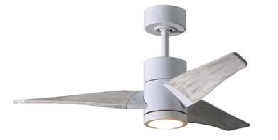 Matthews Fan Company Super Janet Ceiling Fan Gloss White 42'' Barnwood Blades