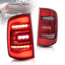VLAND LED Red Turn Signal Taillights Compatible for Dodge RAM 1500 2009-2018