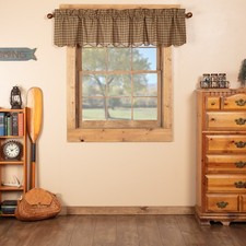 Rustic 16"x72" Valance Green Rod Pocket Cedar Kitchen Window Curtains VHC Brands