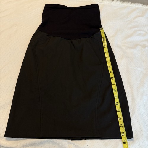 Motherhood Maternity Black Pencil Skirt Full Panel Sz Small Professional Office - Picture 8 of 10